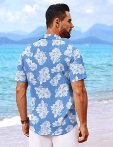 Stylish Custom Plus Size Turn-down Collar <b>Beach</b> <b>Shirts</b> <b>Men</b> Summer Breathable Quick Dry Printed Hawaiian Casual Short Sleeve - Product Image 5
