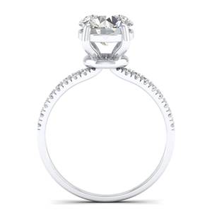 แหวนแต่งงานเพชรทรงกลม 2.2 กะรัต CVD HPHT เพาะเลี้ยงในห้องปฏิบัติการ ทองคำแท้ 14K 18K ยี่ห้อ REYES พร้อมจัดส่ง เครื่องประดับชั้นดีสำหรับผู้หญิง - Product Image 4