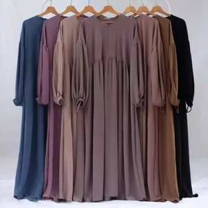 Abaya style Dubaï pour femmes, robe musulmane modeste à manches longues, robe maxi, fournisseur en gros OEM ODM sur mesure - Product Image 2