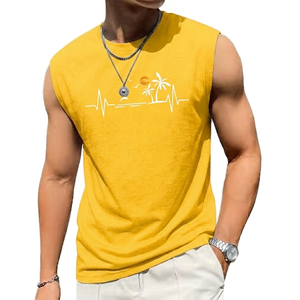 เสื้อกล้าม RexFit Sports ทรงโอเวอร์ไซส์ ผ้าโพลีเอสเตอร์ทอแบบวินเทจ ระบายอากาศได้ดี คอกลม สำหรับผู้ชาย สไตล์สตรีทแวร์ เสื้อผ้าออกกำลังกาย ลายตัวอักษร - Product Image 6
