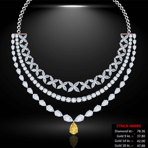 96ct EF VVS-VS Lab-Grown Brilliant Diamond 14KT White Gold IGI Certified <b>Necklace</b> Earring Set Elegant Fine Jewelry <b>Statement</b> - Product Image 3