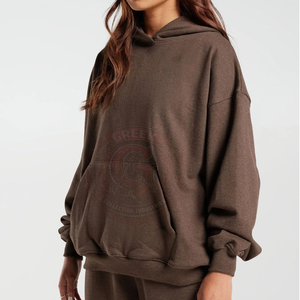 Sudadera con Capucha Relajada para Mujer, de Algodón Premium y Felpa, para Atuendos de Fin de Semana, Combinaciones Otoñales y Uso Diario - Product Image 3