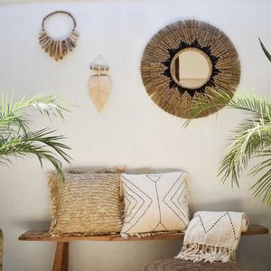 Best Seller Handmade Seagrass Wall <b>Mirror</b> Sunburst Style Natural Home Decor - Product Image 3