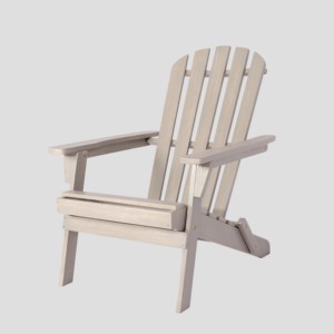 Chaise Adirondack en bois, fabriquée avec une structure en bois massif et un design à lattes larges, offrant un confort de siège relaxant en extérieur - Product Image 2