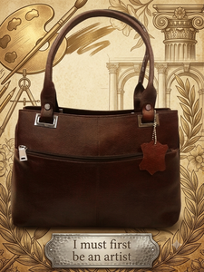 Pochette noire en cuir de buffle véritable, légère, avec fermeture éclair, grande capacité, imperméable, élégante, de luxe, personnalisable OEM, pour le quotidien - Product Image 6