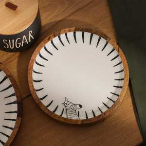 Handmade <b>Pine</b> Wood Serving Tray Eco Friendly Classic Style Food Serving Plate Dishwasher Safe Dining <b>Table</b> Wedding Home Decor - Product Image 5