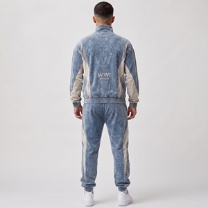 Relaxed Fit Cotton Men Sun Faded Tracksuit Blend Sweatshirt Jogger Pants Casual <b>Athletic</b> Wear Fashion Outfit - Product Image 4