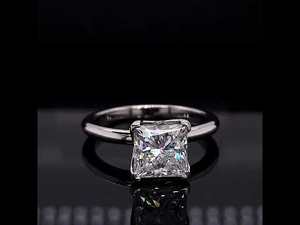 แหวนเพชรทองคำ 9k/10k/14k/18k ดีไซน์สวยหรู ทรงเจ้าหญิง เพชรเพาะเลี้ยงในห้องปฏิบัติการ แหวนหมั้น/แหวนแต่งงานสำหรับผู้หญิง - Product Image 6