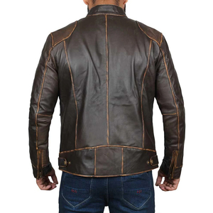 <b>Men's</b> Comfortable <b>Canvas</b> Leather <b>Jacket</b> Top Sales Street Fashion Style with Stand Collar Plain Blank <b>jacket</b> <b>for</b> <b>men</b> - Product Image 4
