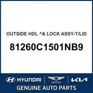 โซนาต้า ชุดล็อคภายนอกและอุปกรณ์ล็อคแบบใหม่ 81260C1501NB9 - Product Image 1