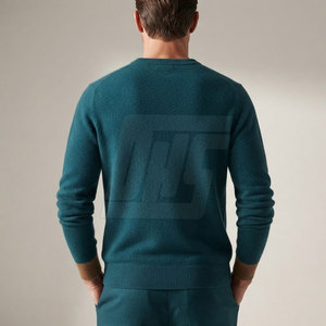 Pull en maille texturée pour homme, confortable et chaud pour l'hiver, style décontracté, avec ourlet, poignets et col côtelés - Product Image 4