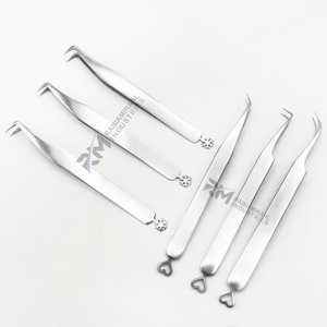 RABIAMIRAAAL INDUSTRIES Pince à épiler en acier inoxydable à pointe de précision, lot de 6, surface lisse, design cœur et fond - Product Image 6