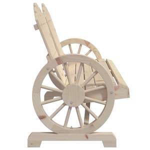 Silla Adirondack de Madera de Abeto Macizo para 2 Personas, Banco de Jardín Natural para Patio - Product Image 5