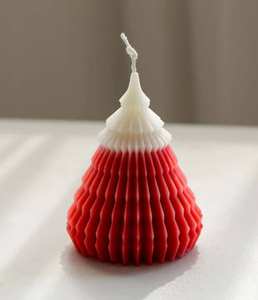 Bougie de Noël en spirale en cire de soja artisanale de luxe pour la décoration de Noël, décoration de la maison, fête, fête des pères, Diwali - Product Image 1