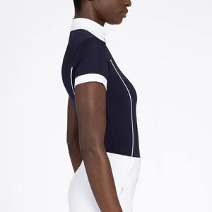 Camisas Ecuestres de Nuevo Diseño para Mujer, Camisa de Competición, Venta al por Mayor de Fábrica, Camisa Ecuestre de Manga Corta para Mujer, Camisa de Competición para Montar a Caballo - Product Image 4