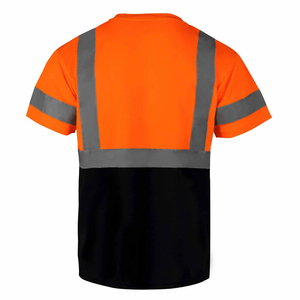 Top Selling Hi <b>Vis</b> Workwear Solid Pattern Outdoor Reflective Stripes Safety <b>T</b>-<b>Shirts</b> - Product Image 3