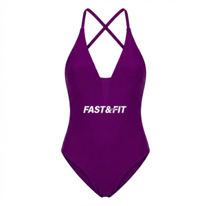 High Quality Customized Women Swim Jammer Summer Beach Swim Suit Custom Color Logo Digital Print Spandex Polyester - Product Image 4