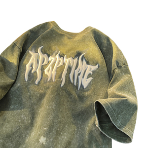 เสื้อยืดผู้ชายคอตั้งพิมพ์ลายดิจิทัลทรงหลวมโอเวอร์ไซส์แขนสั้นสไตล์ลำลองพรีเมียมสำหรับฤดูร้อน - Product Image 6