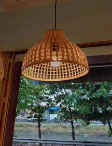Lampe suspendue halogène en rotin tressé à la main, hauteur réglable, finition noire, style bohème, pour salon, décoration de maison de style côtier - Product Image 6