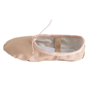 Chaussons de danse en satin doux personnalisés pour femmes, talon plat, doublure en coton, semelle en caoutchouc, pour entraînement et performance, emballage en gros - Product Image 2