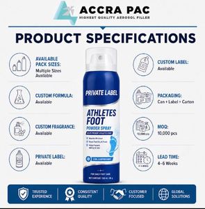 Super Quality Lightweight Foot Powder <b>Spray</b> For Non Sticky Foot And <b>Moisture</b> Control At Low Price By Supplier Foot Powder <b>Spray</b> - Product Image 2