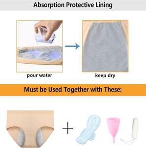 Ropa Interior Menstrual para Mujer, Absorbente, Equilibrio de Humedad, Transpirable, Algodón Elástico, Cintura Alta, Cobertura Completa, Protección Contra Olores - Product Image 3