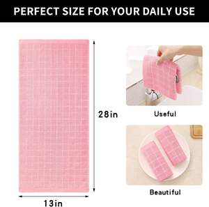 Paños de Cocina de Microfibra Tejida (Beige 13x28 Pulgadas) de Color Sólido, Suaves y Súper Absorbentes, de Secado Rápido y Ecológicos - Product Image 3
