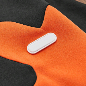 Sweat-shirt à capuche pour homme, coupe ample, manches raglan, couleur unie, style décontracté, automne, design à panneaux orange - Product Image 6