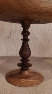 Tarro de dulces para Eid, cuenco con tapa, pedestal, hecho a mano, decorativo, de acacia y mango, estilo rústico, urna, centro de mesa para boda, de lujo - Product Image 5