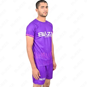 Camiseta de fútbol azul de secado rápido personalizada, uniforme de entrenamiento para hombre, traje de fútbol original - Product Image 2
