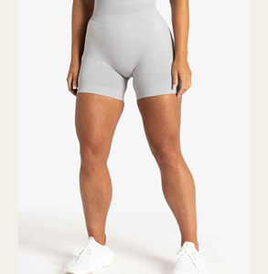 Custom logo Seamless Women Sports Fitness Shorts Scrunch Butt <b>Tummy</b> <b>Control</b> Solid Short Leggings Skin Friendly Yoga Shorts - Product Image 1