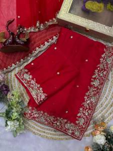 Blusa de Saree para Fiesta Estilo Bollywood, Nueva Colección de Sari de Diseñador para Bodas Indias y Pakistaníes - Product Image 1