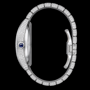Luxury Iced Out Skeleton Square <b>Watch</b> Full Diamond Pave <b>Bracelet</b> Blue Sapphire Crown Hip Hop Style Custom <b>Men</b>’s <b>Watch</b> - Product Image 2