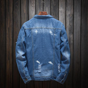 Men's Slim Fit <b>Vintage</b> Streetwear Denim <b>Jacket</b> Button Coat Motorcycle Washed Featuring Stand Hip Hop Style Pockets - Product Image 2