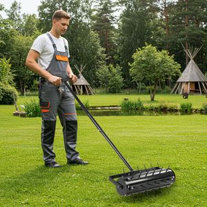 Aeratore Manuale per Prato da 17 Pollici con Manico a T, Attrezzo da Giardino per Aerare l'Erba - Product Image 4
