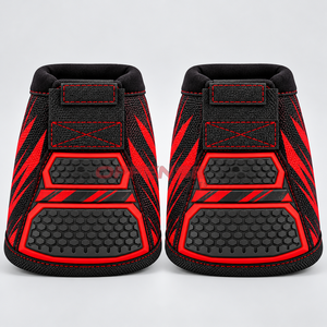 Botas de protección para pezuñas de caballo con diseño ligero, correas resistentes y construcción resistente a la abrasión para entrenamiento de equitación. - Product Image 2