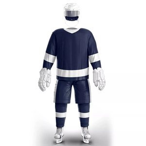 Maillot de hockey sur glace personnalisé de haute qualité, en coton/fibre de bambou, séchage rapide, manches courtes, broderie 3D, sangle réglable - Product Image 4