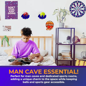 Support mural universel de haute qualité pour ballons, support de rangement pour ballons, gain de place, petit modèle en polypropylène, garantie 1 an - Product Image 2