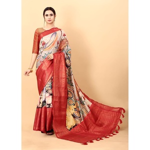 TRADITIONAL SOFT KANJIVARAM DIGITAL PRINT WORK <b>SAREE</b> WITH UNSTITCHED <b>BLOUSE</b> - Product Image 1
