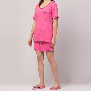 Conjuntos de Camisetas y Shorts Lisos de Color Sólido para Mujer, Último Diseño de Moda, Ropa Casual Transpirable, Conjunto de Dos Piezas Femenino - Product Image 3