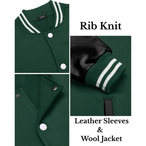 Baseball Embroidery Patches Letterman Varsity Bomber Jacket 2025 Wholesale <b>Men</b> Varsity Jackets Letterman Jacket Custom - Product Image 3