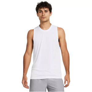 Débardeur sans manches en coton tricoté 100 %, couleur unie, style décontracté, col rond, vert menthe pour homme - Product Image 3