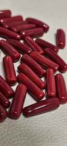 Coral rojo italiano en forma de cápsula, color rojo oscuro, gema suelta para la elaboración de joyas. - Product Image 3