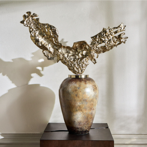 Vase de sol moderne en fer blanc et noir avec dessus doré, grande urne de sol, décoration d'entrée de mariage, porte-fleurs à effet bicolore en métal - Product Image 6