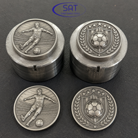 SAT Jewelry Pièce de monnaie commémorative de football personnalisée en or et argent, pièce de monnaie en métal gravée et estampée, Roumanie Russie Suède Bangkok