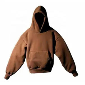 Hoodie court en molleton bouclette 500 g/m² pour homme, coupe ample, épaules tombantes, uni, lourd, vierge, fabricant de hoodies lourds - Product Image 4