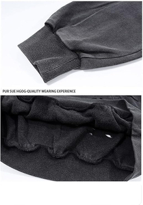 OEM Customized High Quality Men's Acid-washed Rhinestone Hoodie Clothing Manufacturer Men's Full <b>Zip</b> up Hoodie - Product Image 4