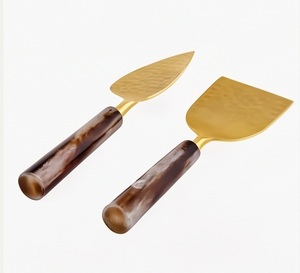 Gold <b>Cheese</b> <b>Knife</b> <b>Set</b> With Resin Handles Durable Metal <b>Cheese</b> Tools Dishwasher Safe For Kitchen Use Dining And Hotel Use - Product Image 1