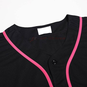 เสื้อเบสบอลโพลีเอสเตอร์ 100% ระบายอากาศได้ดี สั่งทำพิเศษ พร้อมโลโก้แบบกำหนดเอง แขนสั้น เสื้อทีม-ขายส่งและลดราคา - Product Image 3