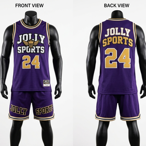 Mens Basketball Jersey Short <b>Set</b> 150 GSM Breathable Polyester Mesh Yellow Trim Panels Custom Logo Print men short <b>set</b> for men's - Product Image 3